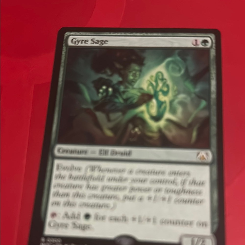 Magic: The Gathering Gyre Sage Card - Green and Black